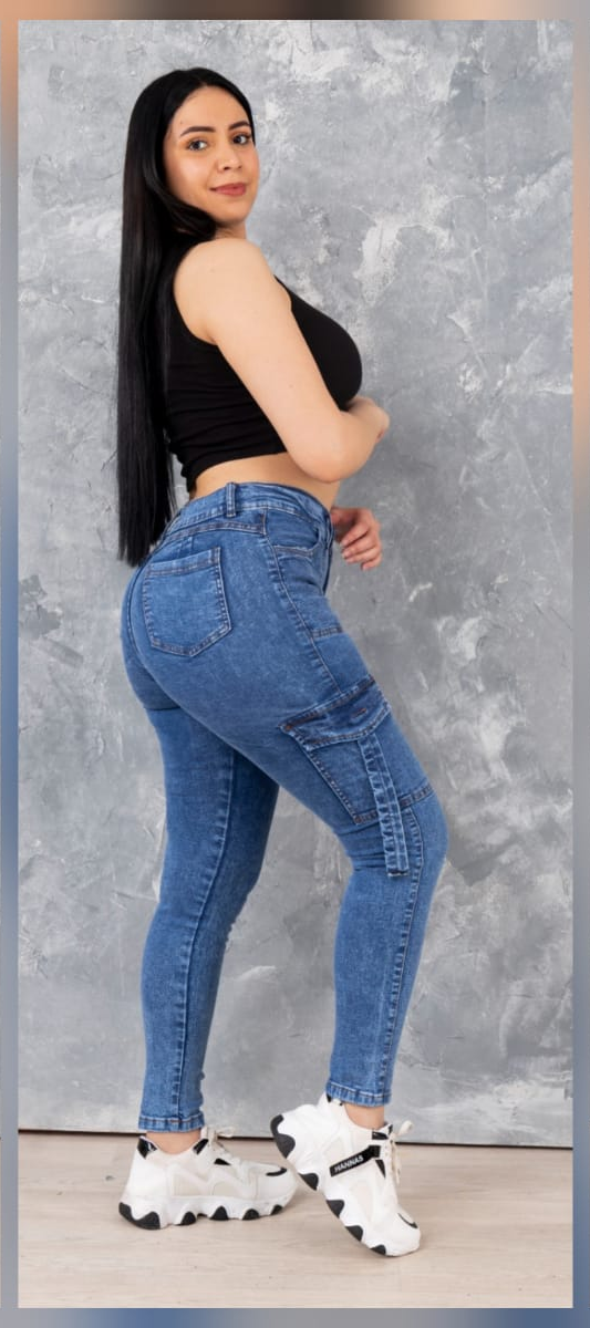 CurveTactik™ - Skini jeans Cargo Levanta Gluetos