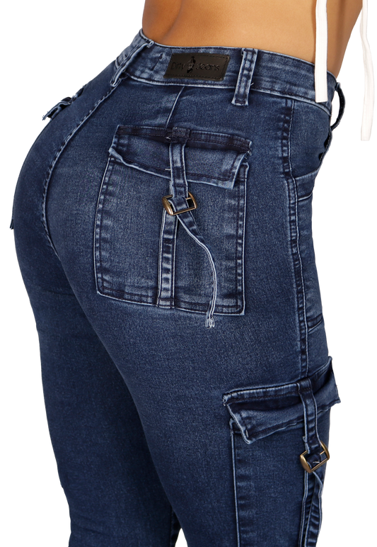 CurveTactik™ - Skini jeans Cargo Levanta Gluetos
